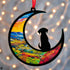 Dog Long Ears Moon Suncatcher
